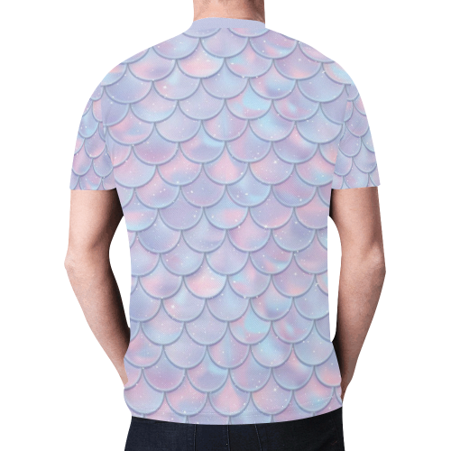 Mermaid Scales New All Over Print T-shirt for Men (Model T45)