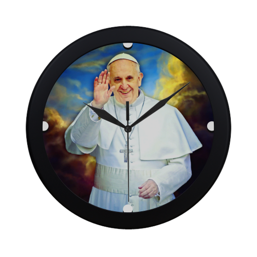 Pope Francis Circular Plastic Wall clock