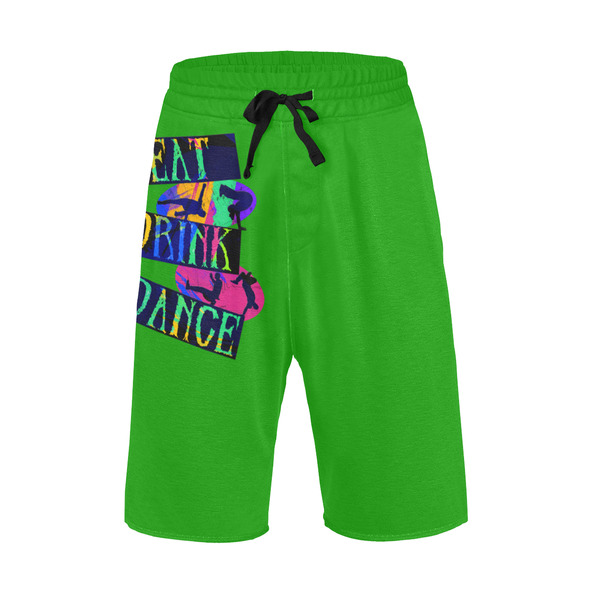 Break Dancing Colorful on Green Men's All Over Print Casual Shorts (Model L23)