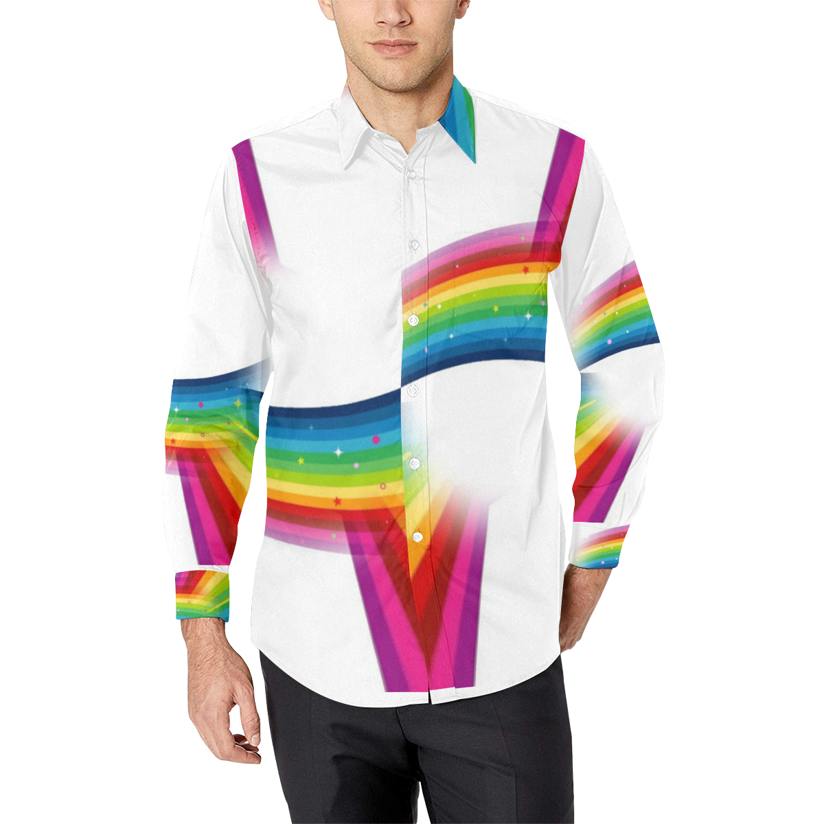LGBT by PopartLover Men's All Over Print Casual Dress Shirt (Model T61)