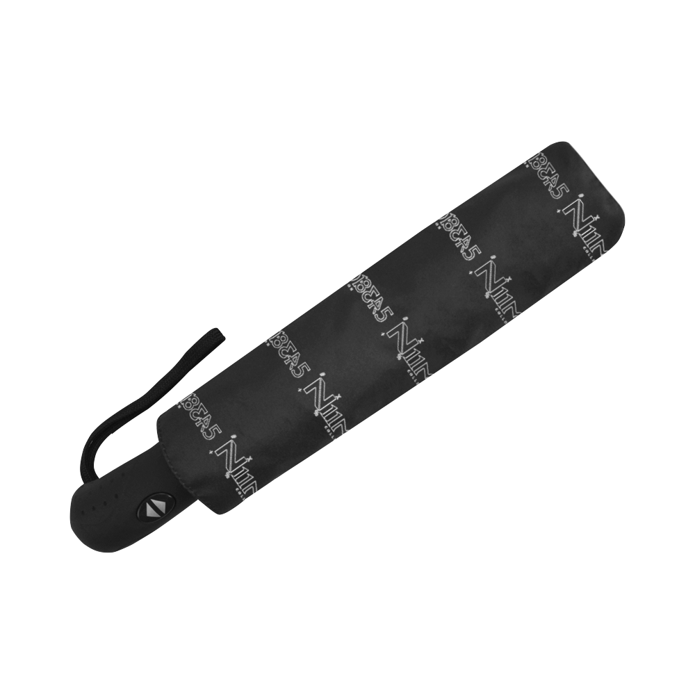 NUMBERS Collection All Over Black Auto-Foldable Umbrella (Model U04)