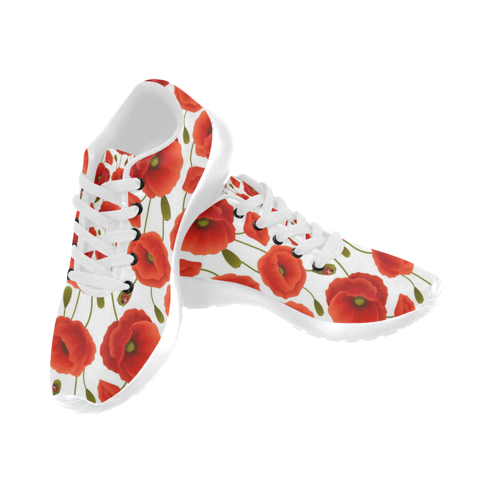 Poppy Pattern Women's Running Shoes/Large Size (Model 020)