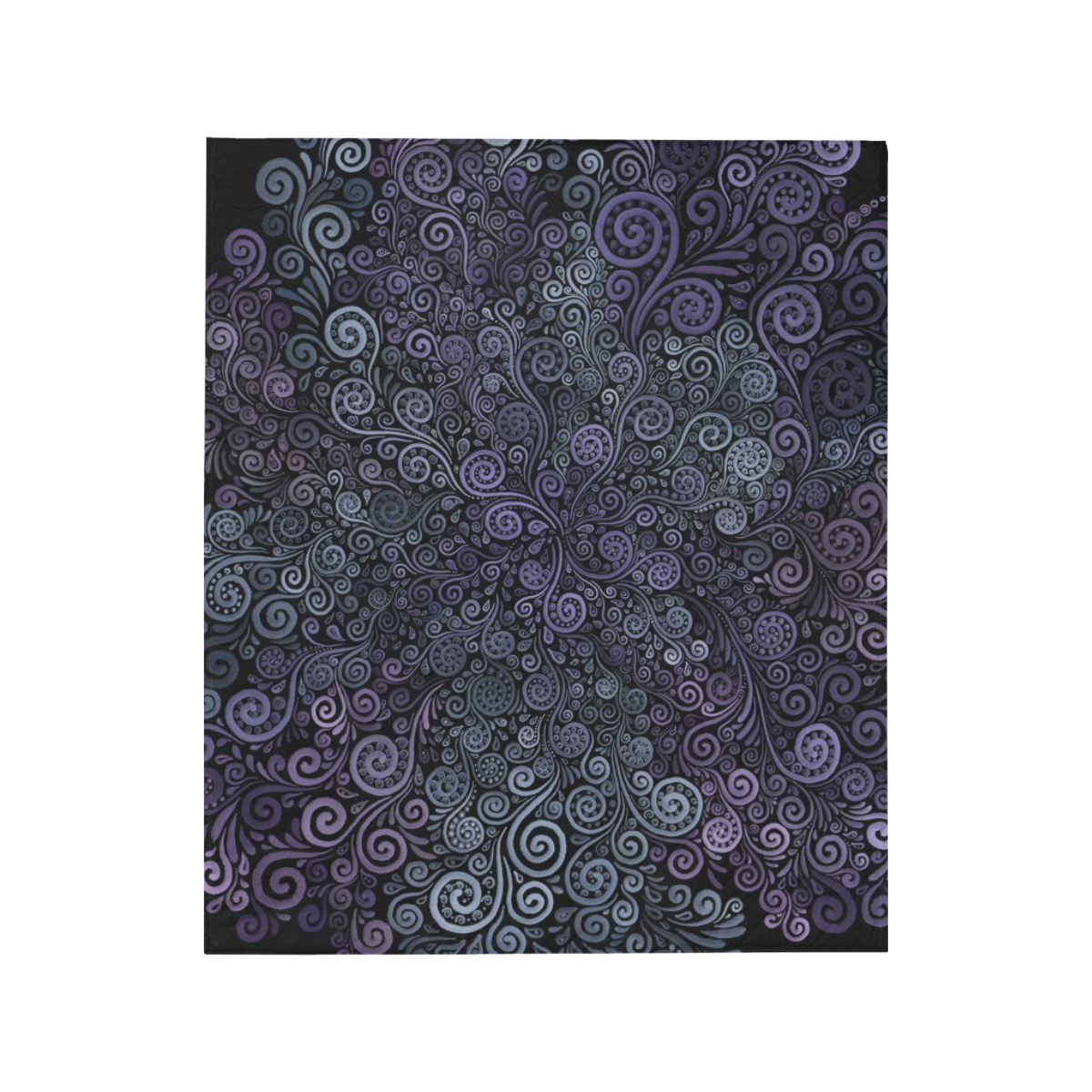 3d Psychedelic Ultra Violet Powder Pastel Quilt 50"x60"
