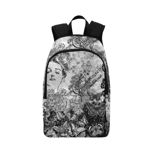 Lady and butterflies Fabric Backpack for Adult (Model 1659)