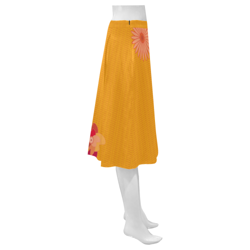 Flowers 13. A0, B1, C2, Mnemosyne Women's Crepe Skirt (Model D16)