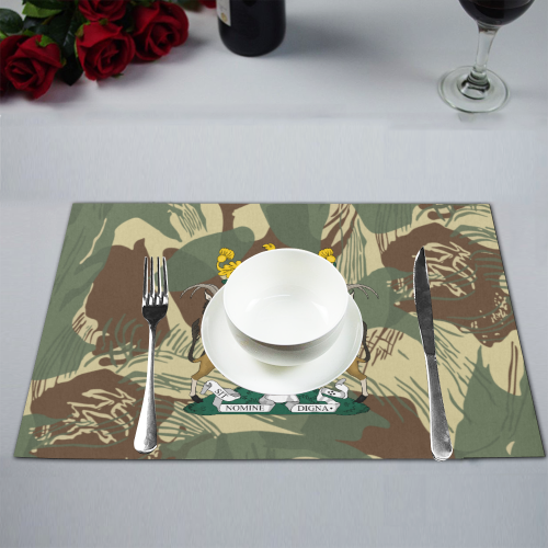 Rhodesian Brushstrokes Camouflage V2 Placemat 12’’ x 18’’ (Set of 6)