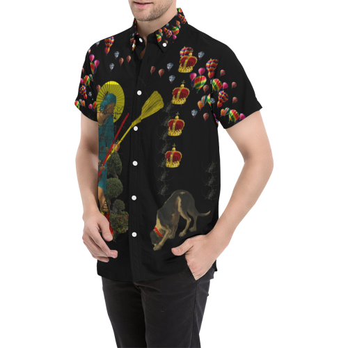 PASSING OUT THE BROOMS IV Men's All Over Print Short Sleeve Shirt (Model T53)
