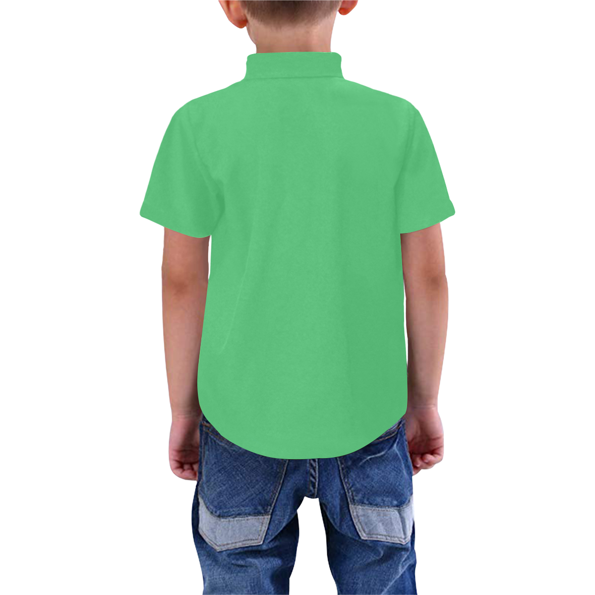 color Paris green Boys' All Over Print Short Sleeve Shirt (Model T59)