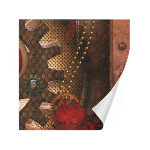 Steampunk, awesome herats with clocks and gears Gift Wrapping Paper 58"x 23" (3 Rolls)
