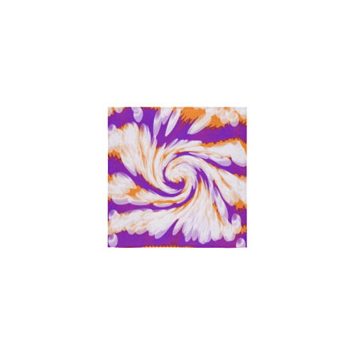 Purple Orange Tie Dye Swirl Abstract Square Towel 13“x13”