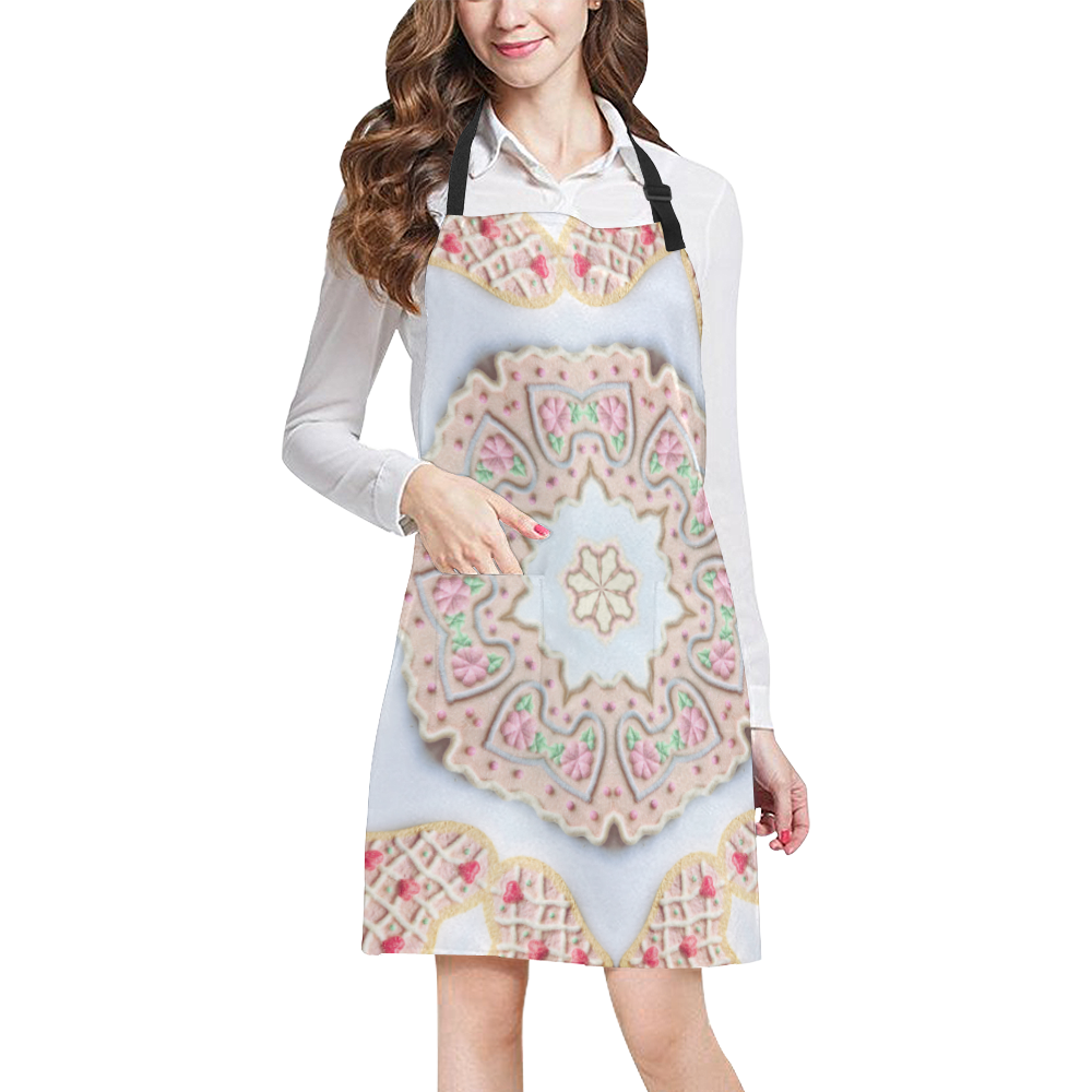 Love and Romance Heart Shaped Sugar Cookies All Over Print Apron