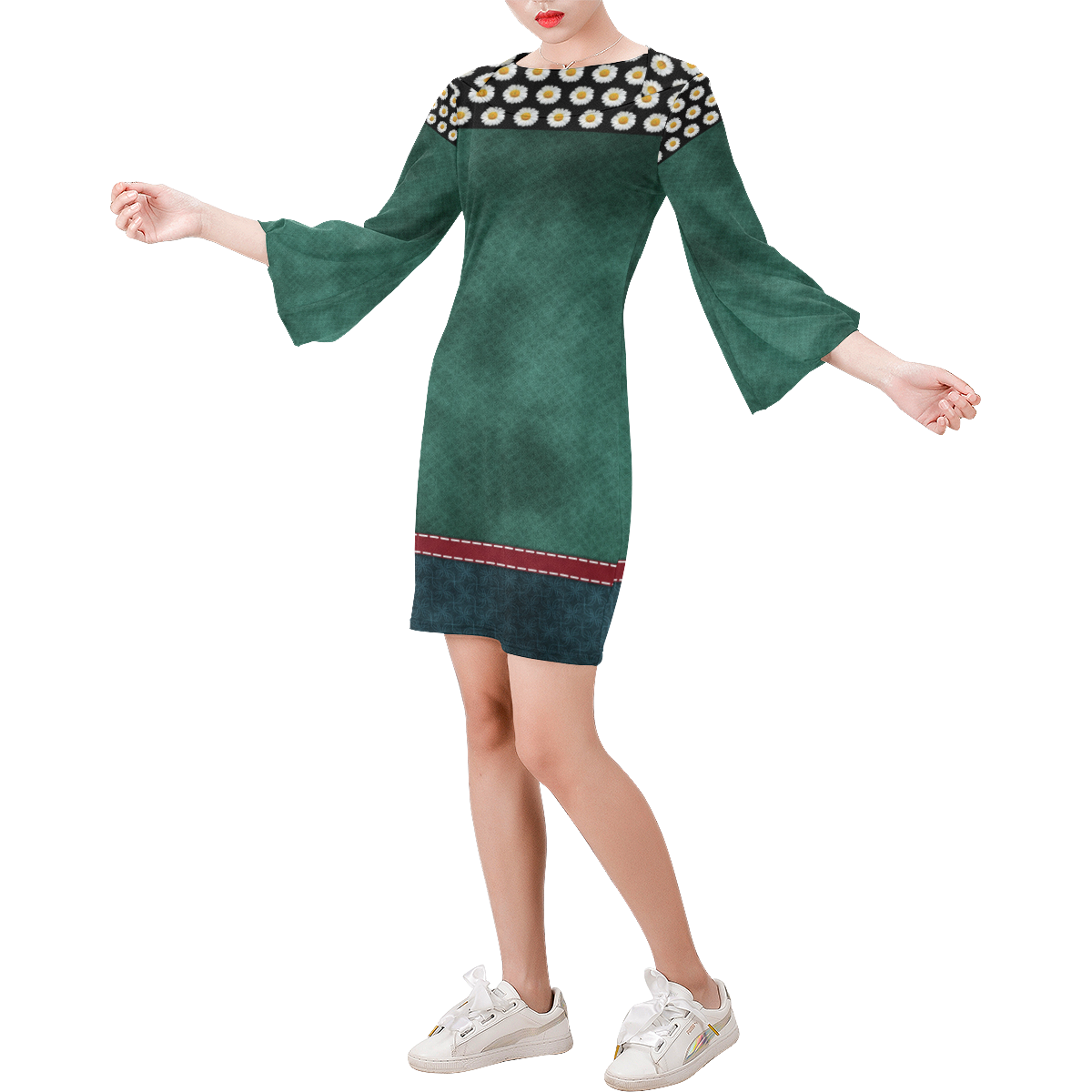 Sahra by Vaatekaappi Bell Sleeve Dress (Model D52)