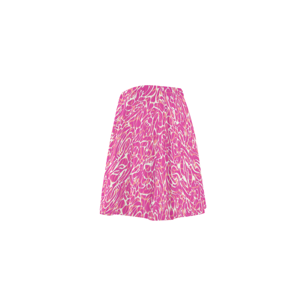 Pink Abstract Pattern Mini Skating Skirt (Model D36)
