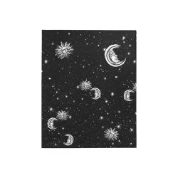 Mystic Stars, Moon and Sun Quilt 40"x50"
