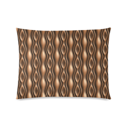 Brown leather abstract wave Custom Picture Pillow Case 20"x26" (one side)