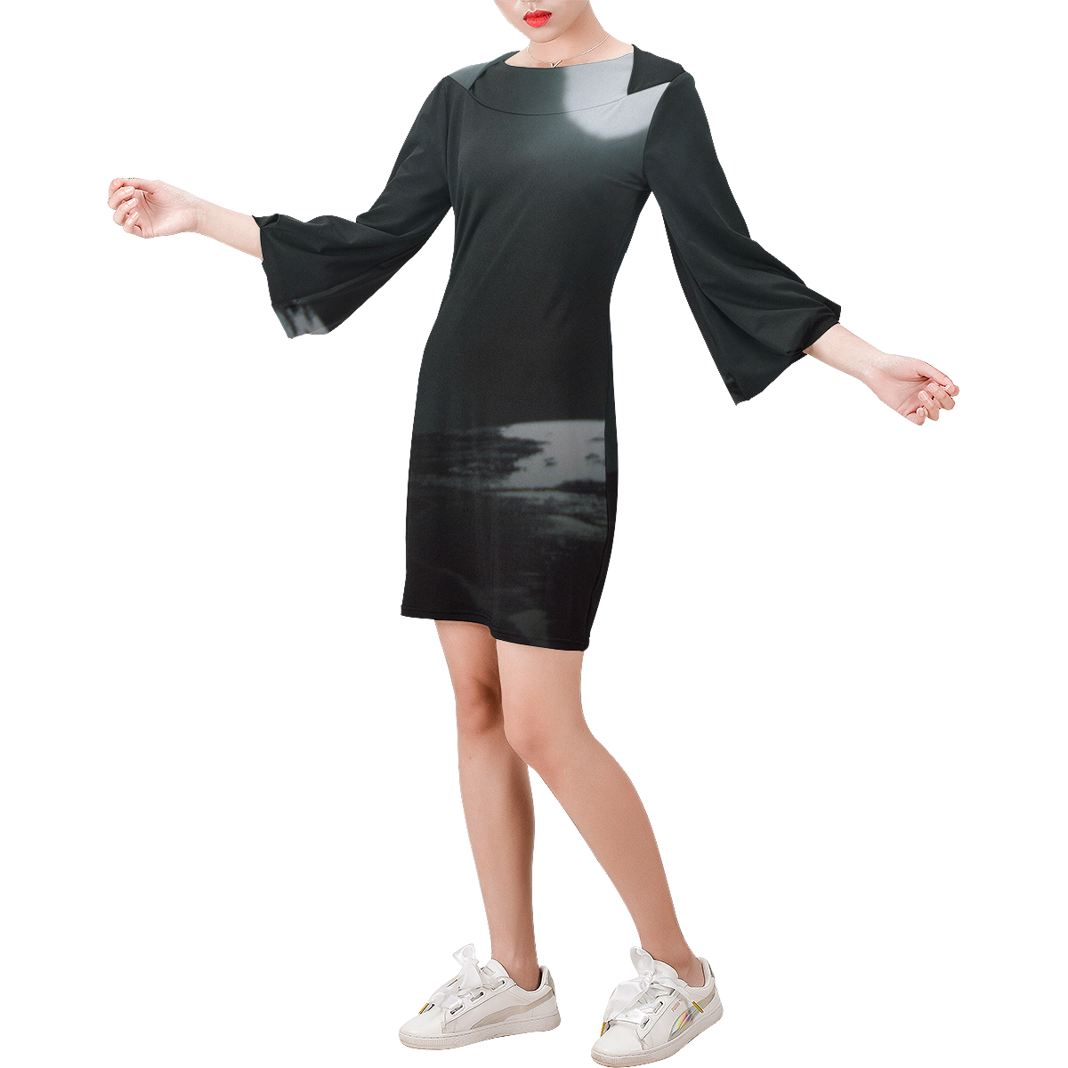 reflection Bell Sleeve Dress (Model D52)