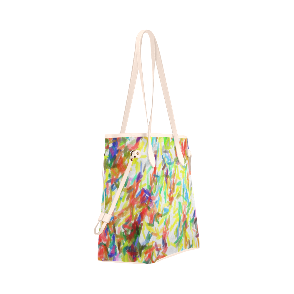 Colorful brush strokes Clover Canvas Tote Bag (Model 1661)