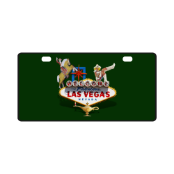 Las Vegas Welcome Sign on Green License Plate