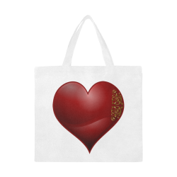 Heart  Las Vegas Symbol Playing Card Shape Canvas Tote Bag/Large (Model 1702)