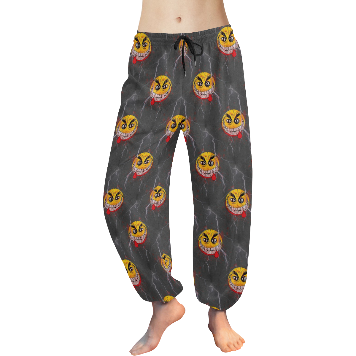 Laughing nightmare by Nico Bielow Women's All Over Print Harem Pants (Model L18)