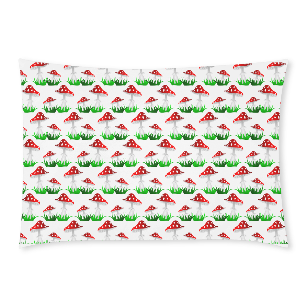 Toadstool red pattern Custom Rectangle Pillow Case 20x30 (One Side)