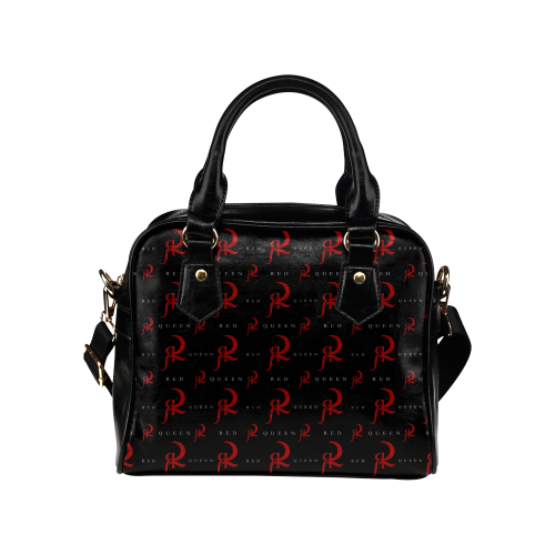 Red Queen Pattern Red & Black Shoulder Handbag (Model 1634)