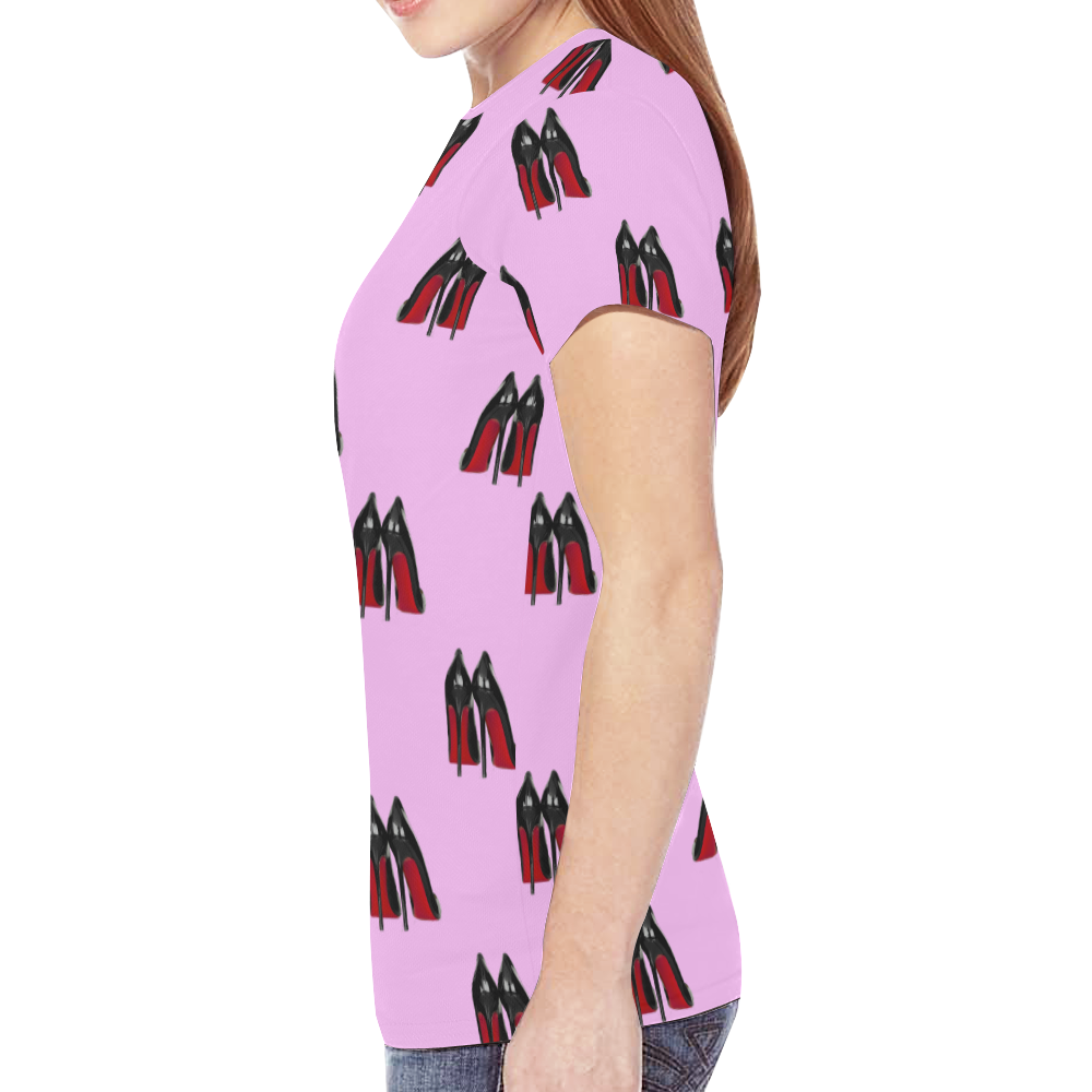 louboutin pnk New All Over Print T-shirt for Women (Model T45)