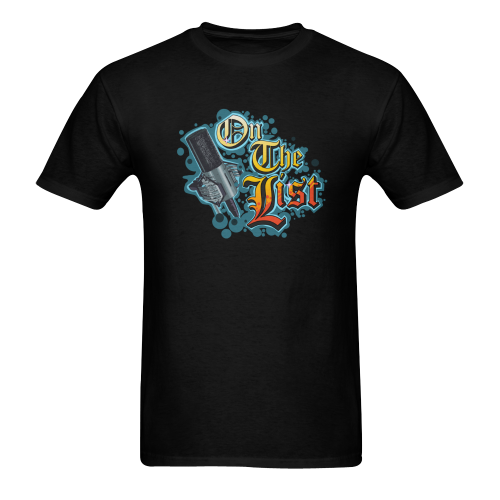 On The List Official Microphone T-Shirt Men's T-Shirt in USA Size (Two Sides Printing)