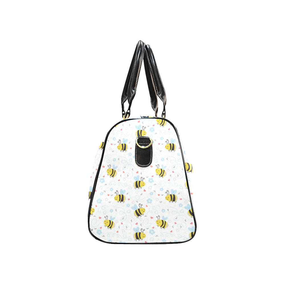 Cute Bee Pattern New Waterproof Travel Bag/Large (Model 1639)
