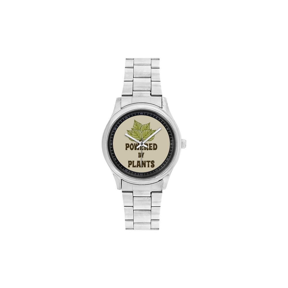 Powered by Plants (vegan) Men's Stainless Steel Watch(Model 104)