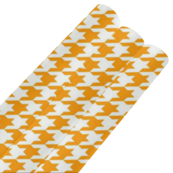 Friendly Houndstooth Pattern, orange by FeelGood Gift Wrapping Paper 58"x 23" (3 Rolls)