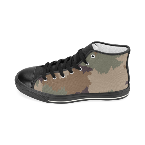 Army Digital CamoUFLAGE Men’s Classic High Top Canvas Shoes (Model 017)