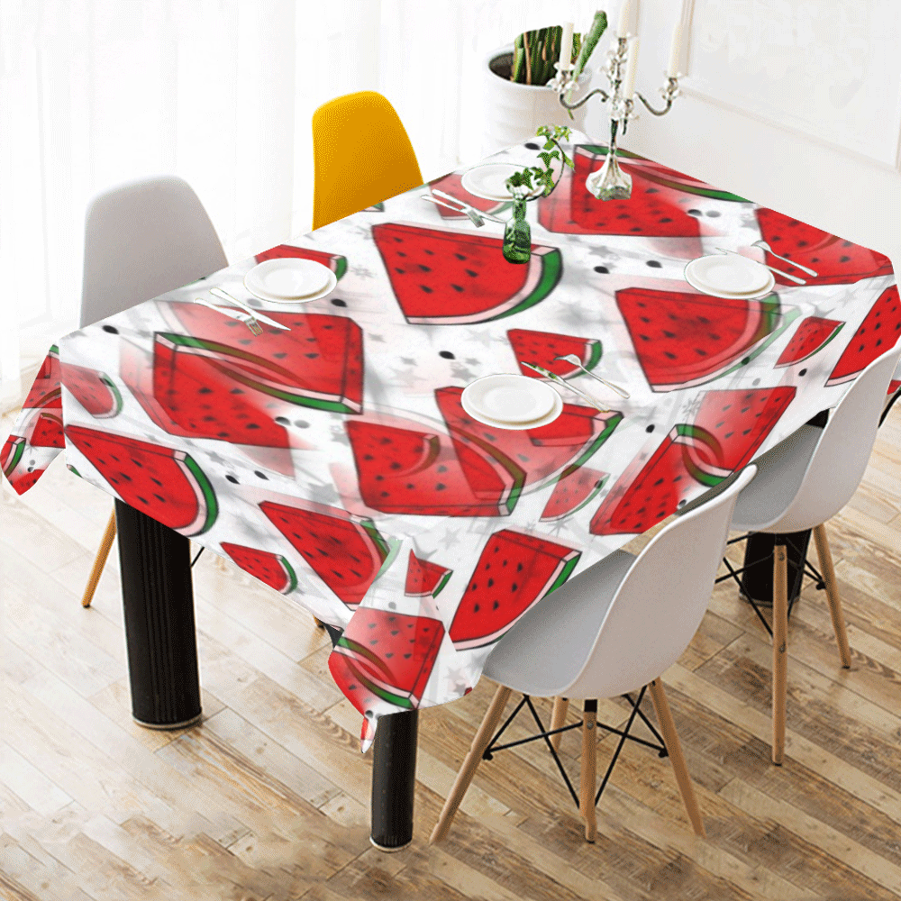 Melon by Nico Bielow Cotton Linen Tablecloth 60"x 84"