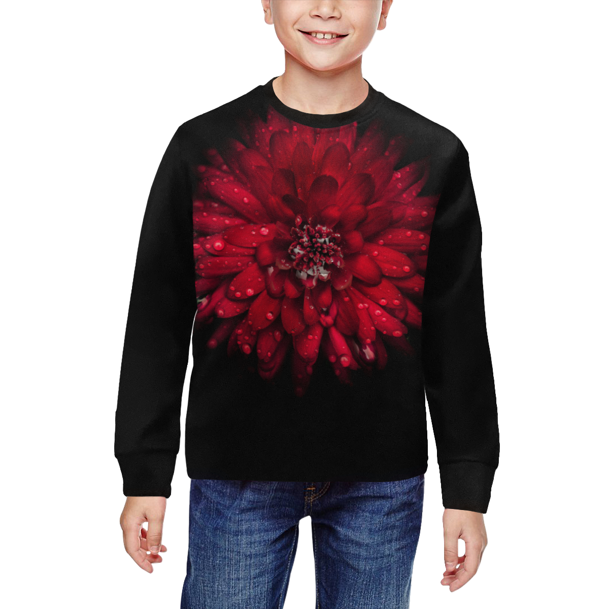 Backyard Flowers 45 Color Version All Over Print Crewneck Sweatshirt for Kids (Model H29)