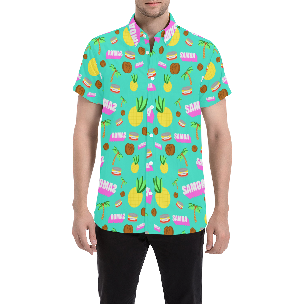 Samoan breeze Men's All Over Print Short Sleeve Shirt (Model T53)
