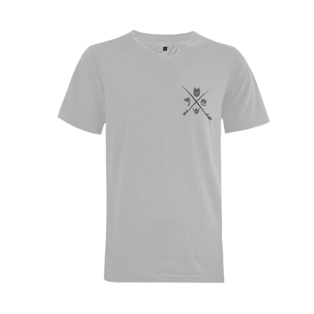 Summer Of Wolf Men's V-Neck T-shirt (USA Size) (Model T10)
