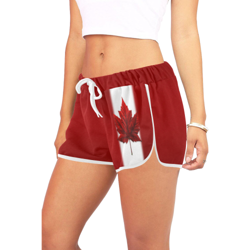 Canada Flag Shorts Women's All Over Print Relaxed Shorts (Model L19)
