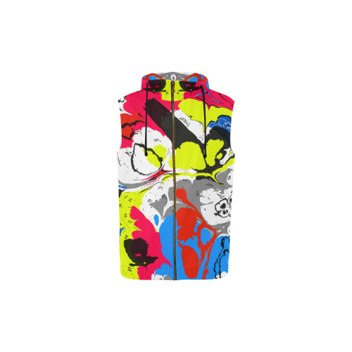 Colorful distorted shapes2 All Over Print Sleeveless Zip Up Hoodie for Kid (Model H16)