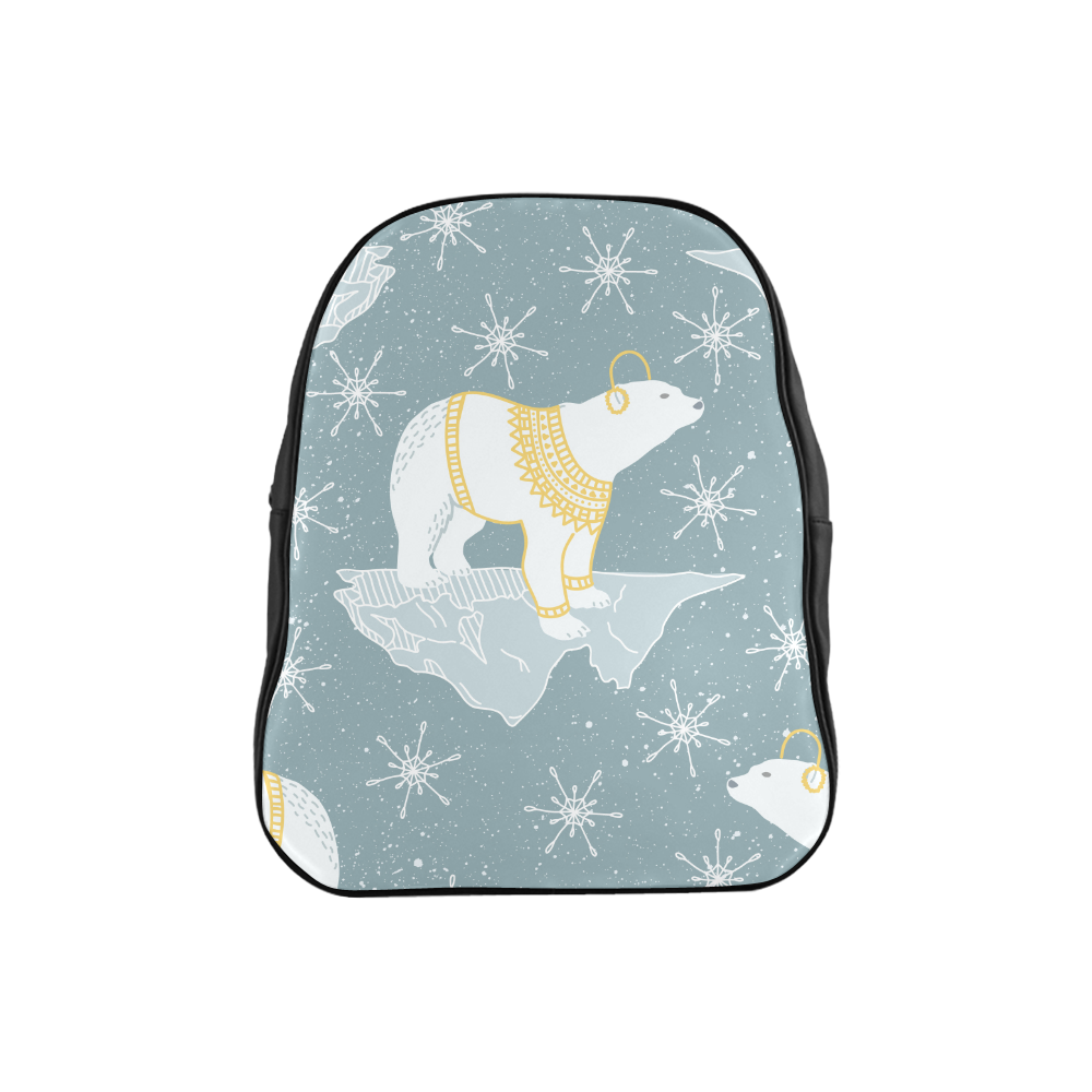 winter bear School Backpack (Model 1601)(Medium)