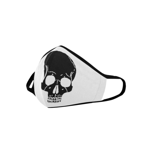 Simple Skull Art Drawing On White Background Cool Mouth Masks Mouth Mask