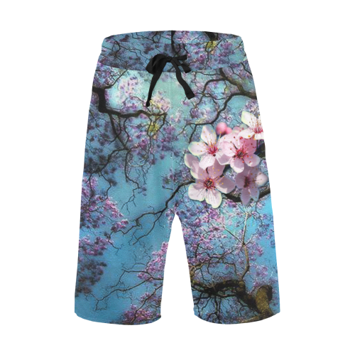 Cherry blossomL Men's All Over Print Casual Shorts (Model L23)