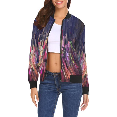 Vienna / Wien Popart by Nico Bielow All Over Print Bomber Jacket for Women (Model H19)
