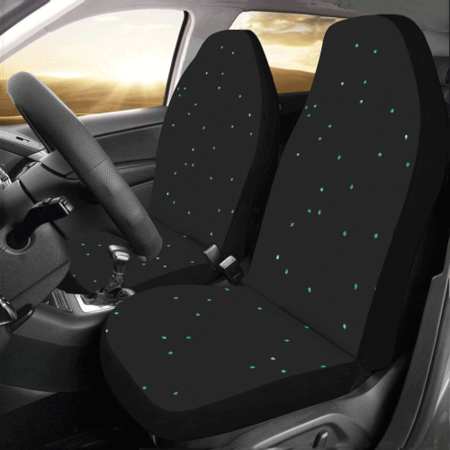 Turquoise Strass simulated design Car Seat Covers (Set of 2)