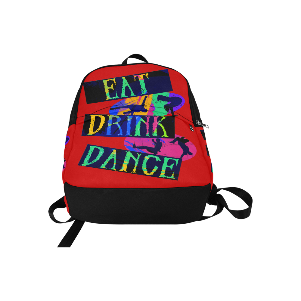 Break Dancing Colorful / Red / Black Fabric Backpack for Adult (Model 1659)