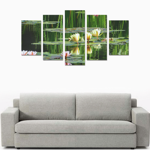 waterlilies on pond Canvas Print Sets A (No Frame)