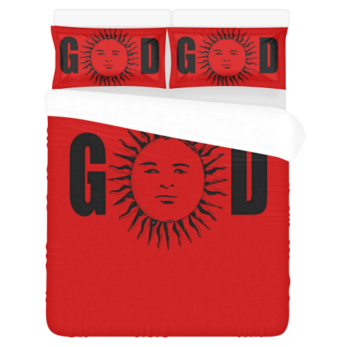 GOD Red Bed Set 3-Piece Bedding Set
