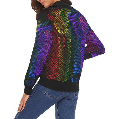 Pride 2019 by Nico Bielow All Over Print Bomber Jacket for Women (Model H19)