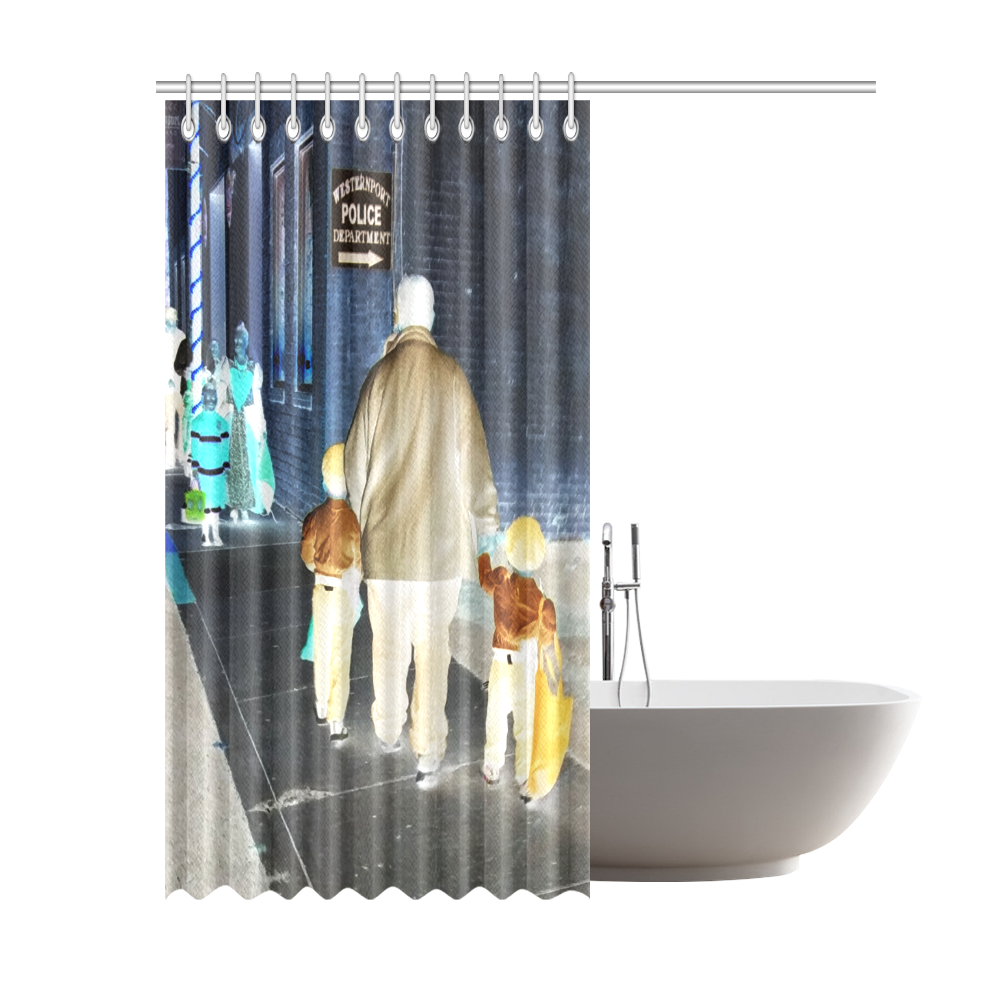Ghosts roaming the street Shower Curtain 69"x84"