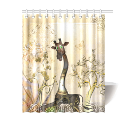 Funny steampunk giraffe Shower Curtain 60"x72"