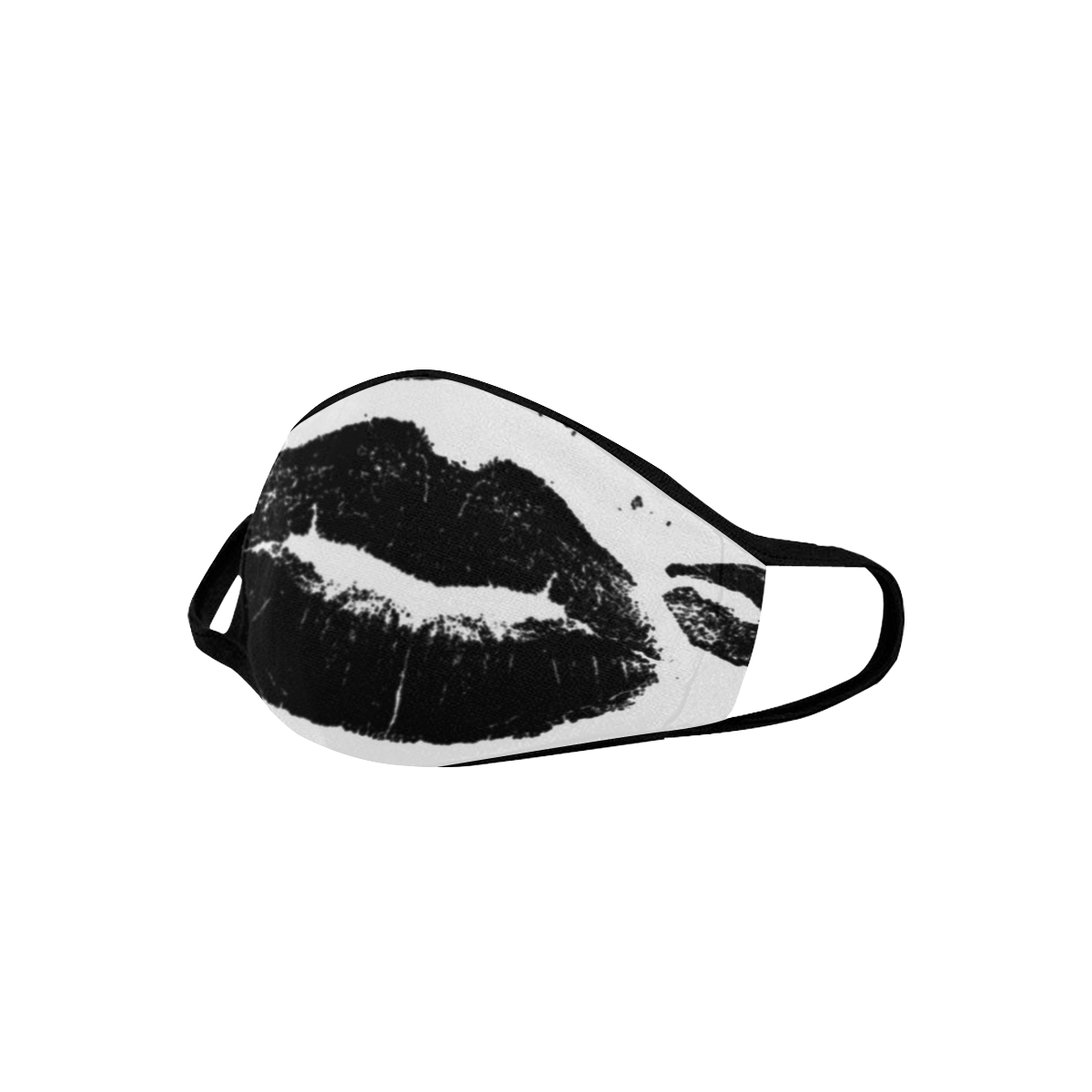 Kisses All Over (Black & White) Mouth Mask